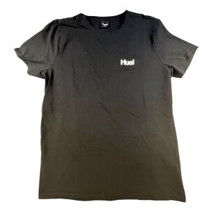 Huel Kids T-Shirt Logo Graphic XL Black Cotton‎ Blend Activewear